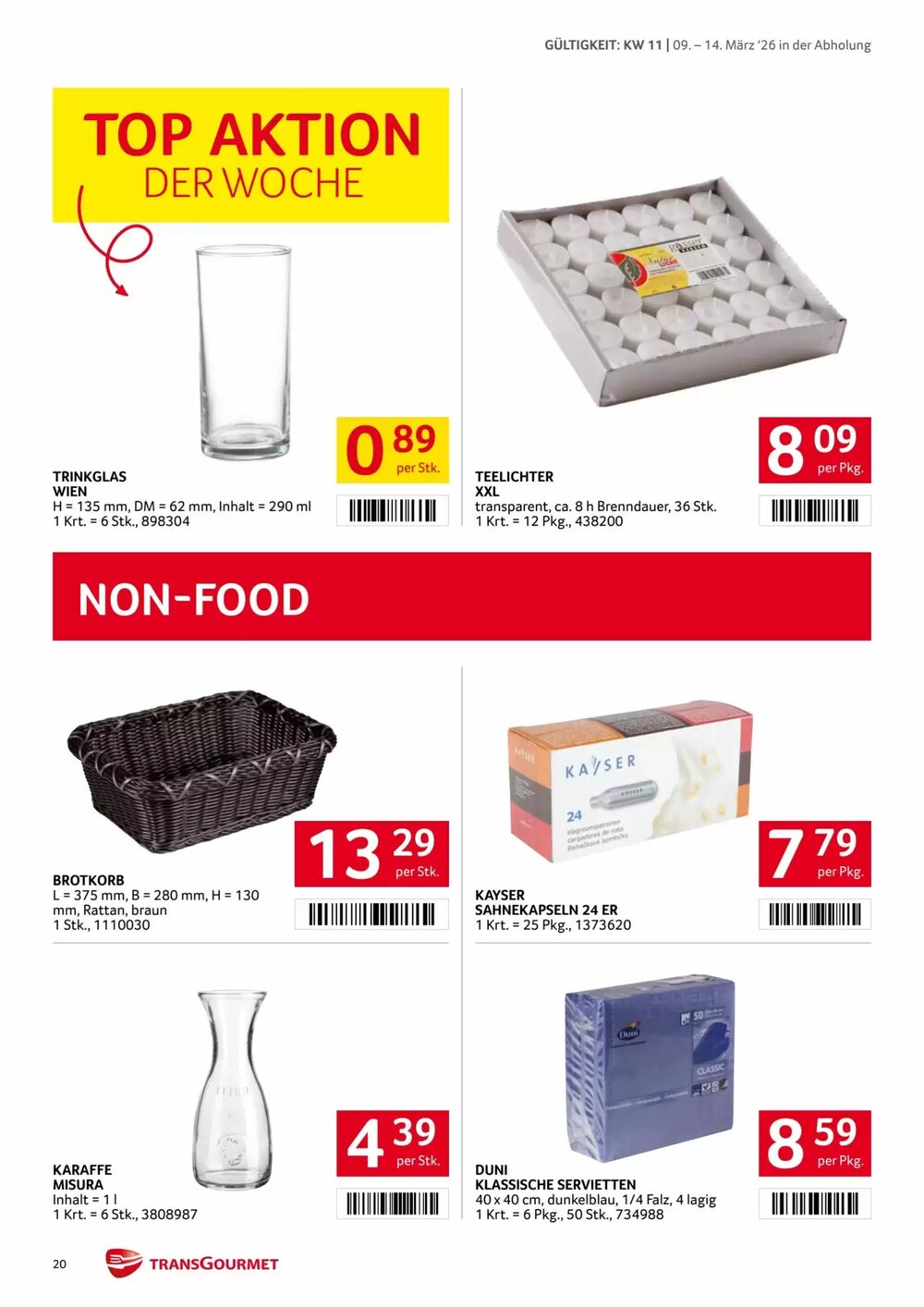 Transgourmet Flugblatt (ab 09.03.2026) - Angebote und Prospekt - Seite 20