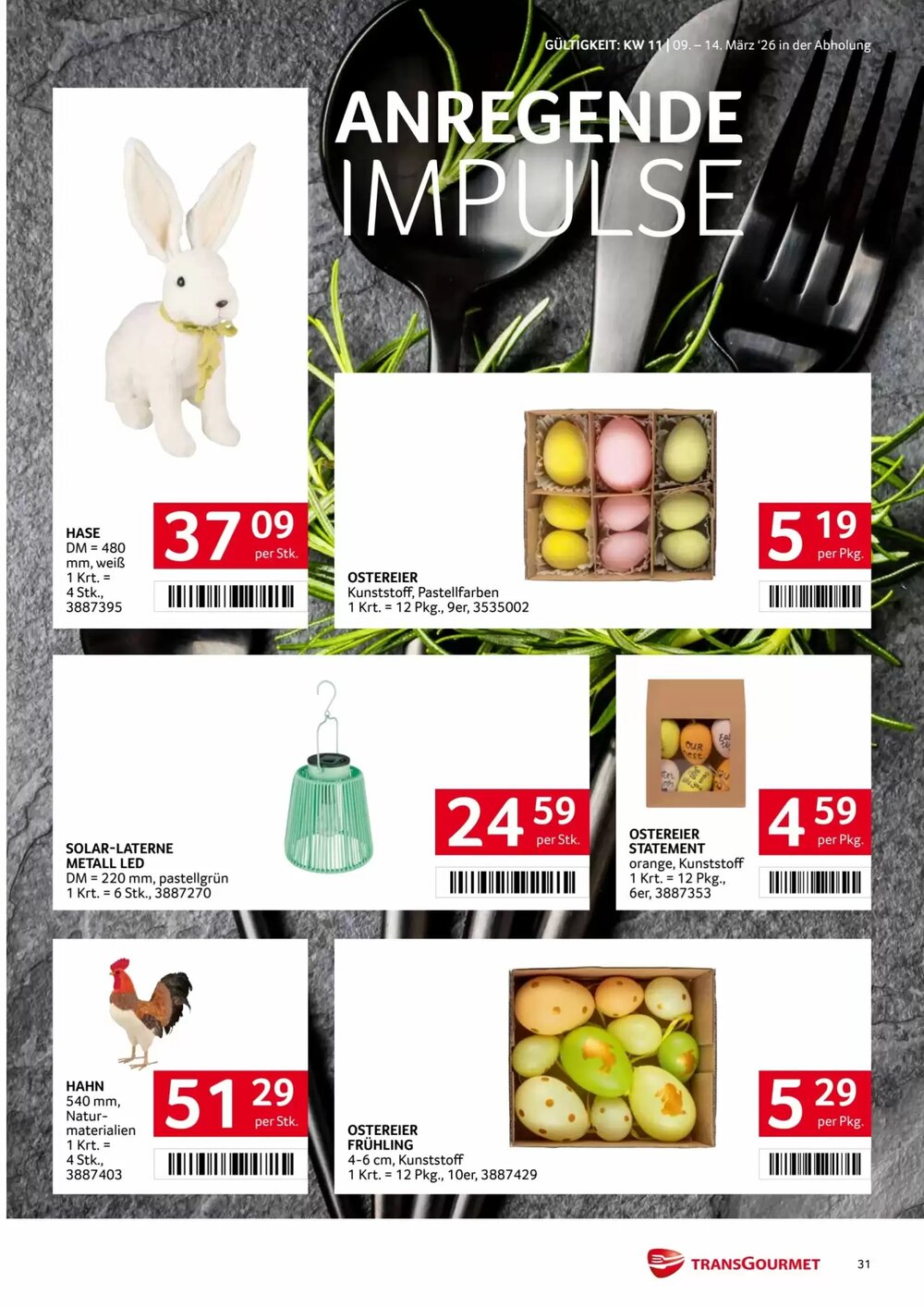 Transgourmet Flugblatt (ab 09.03.2026) - Angebote und Prospekt - Seite 31