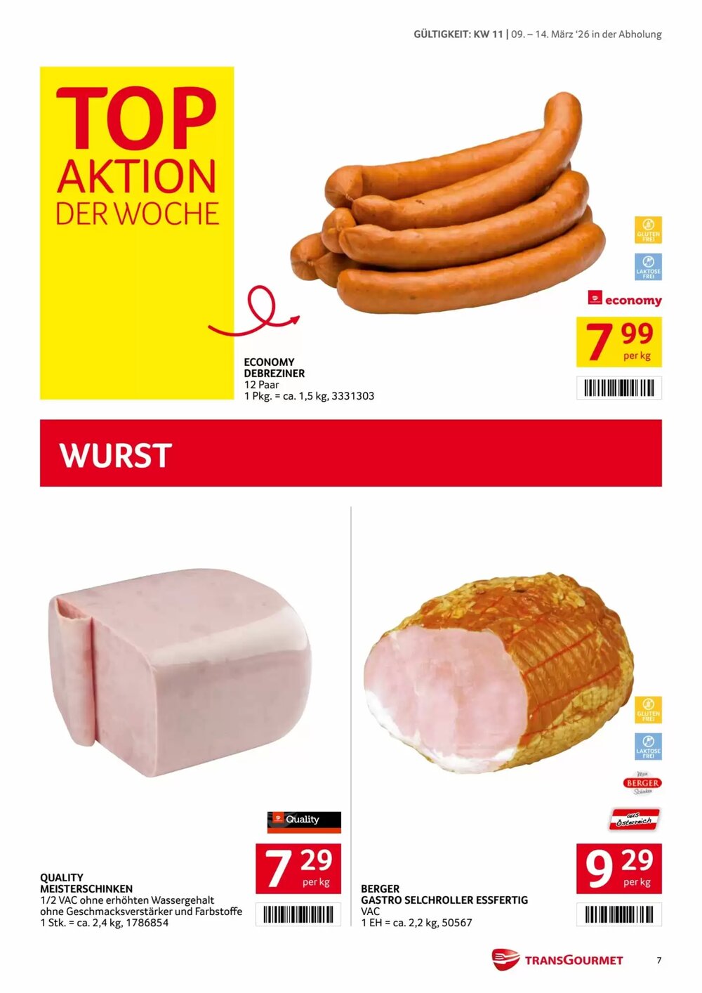 Transgourmet Flugblatt (ab 09.03.2026) - Angebote und Prospekt - Seite 7