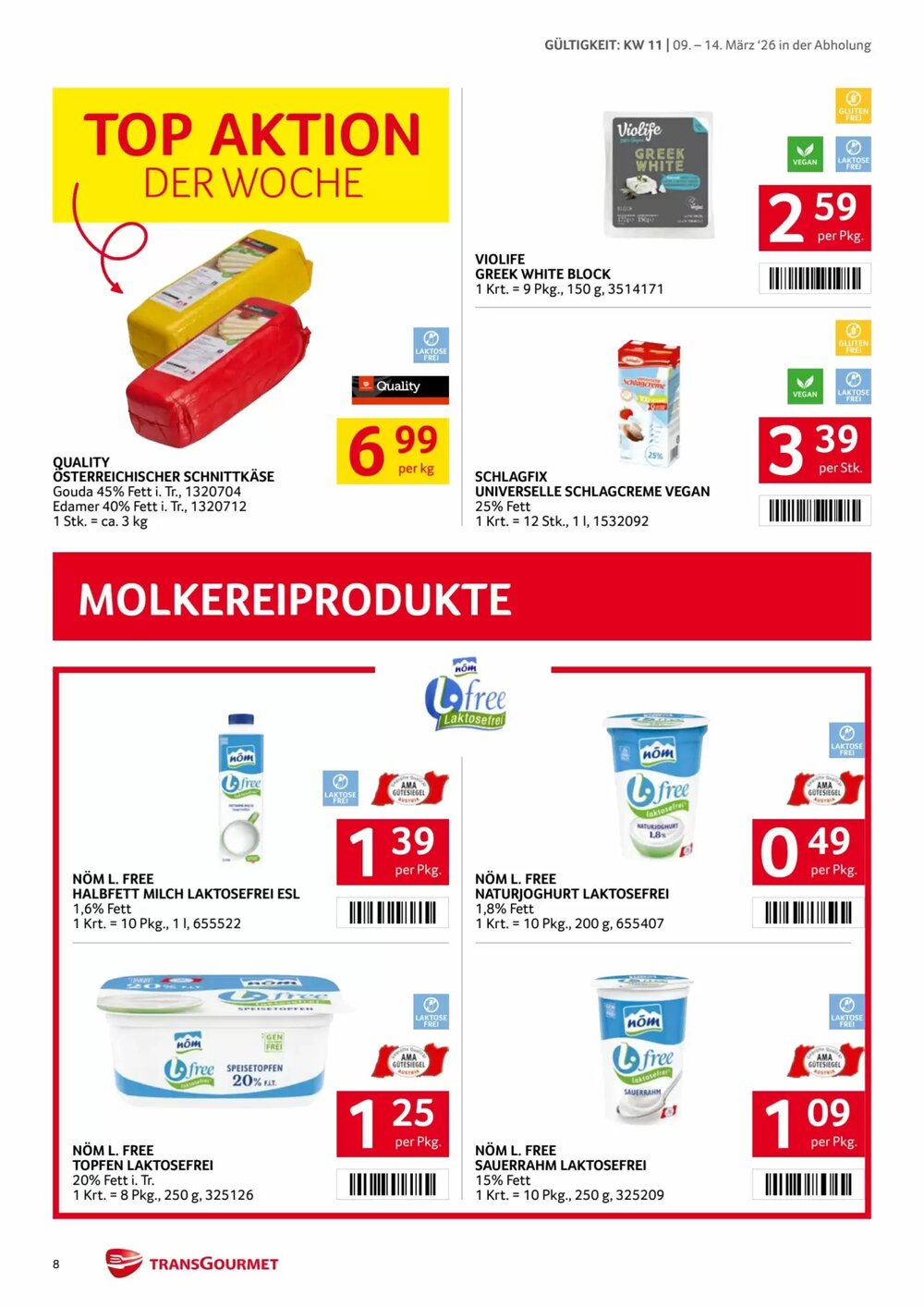 Transgourmet Flugblatt (ab 09.03.2026) - Angebote und Prospekt - Seite 8