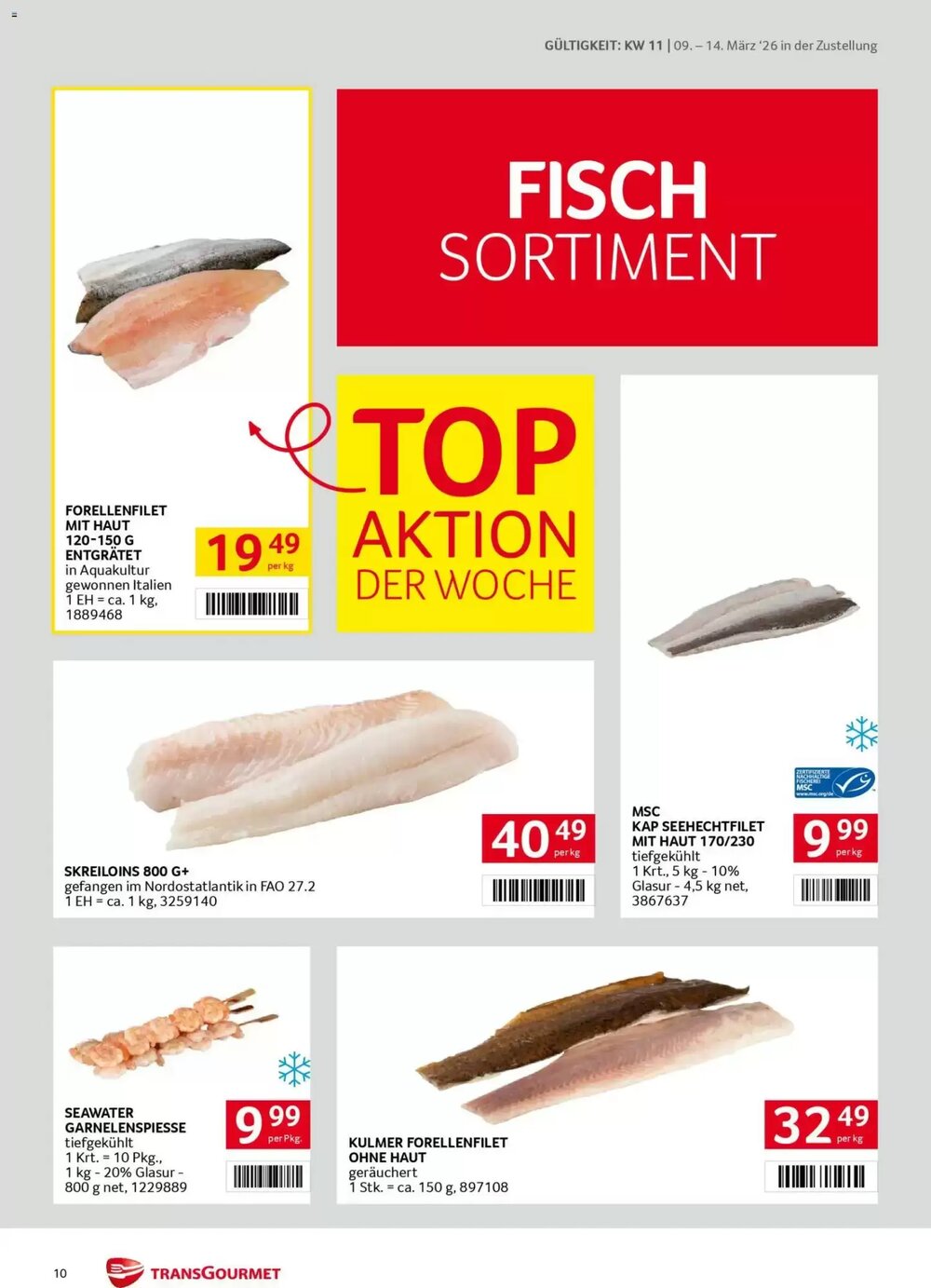 Transgourmet Flugblatt (ab 09.03.2026) - Angebote und Prospekt - Seite 10