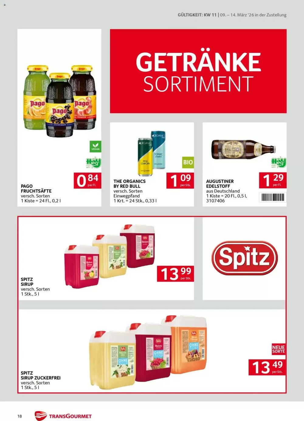 Transgourmet Flugblatt (ab 09.03.2026) - Angebote und Prospekt - Seite 18