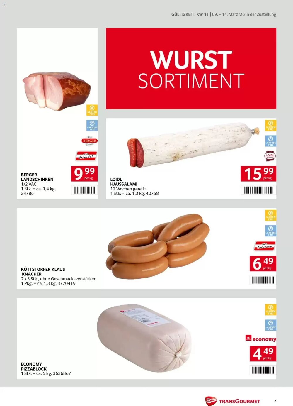 Transgourmet Flugblatt (ab 09.03.2026) - Angebote und Prospekt - Seite 7