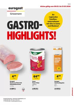 Eurogast Grissemann Flugblatt (ab 09.03.2026) - Angebote und Prospekt