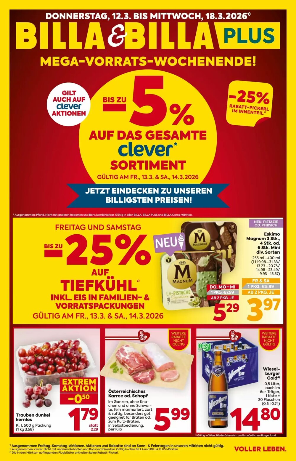 Billa Flugblatt (ab 12.03.2026) - Angebote und Prospekt - Seite 1
