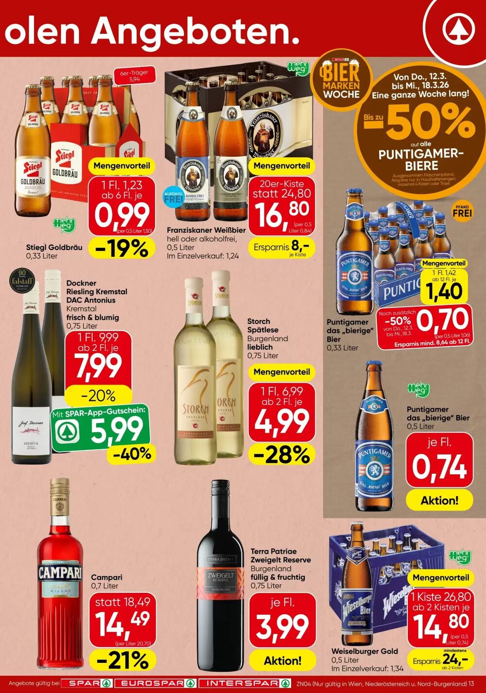 Spar Flugblatt (ab 12.03.2026) - Angebote und Prospekt - Seite 13