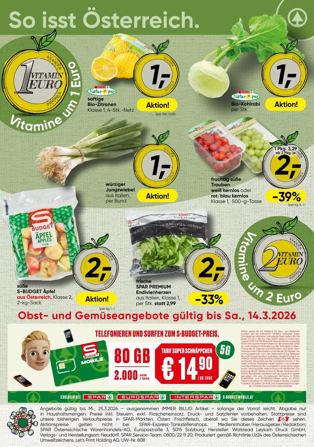 Spar Flugblatt (ab 12.03.2026) - Angebote und Prospekt - Seite 20