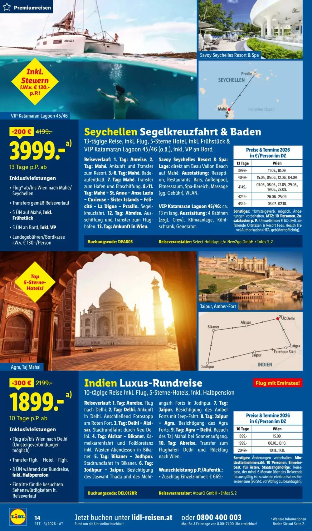 Lidl Reisen Flugblatt (ab 14.03.2026) - Angebote und Prospekt - Seite 14