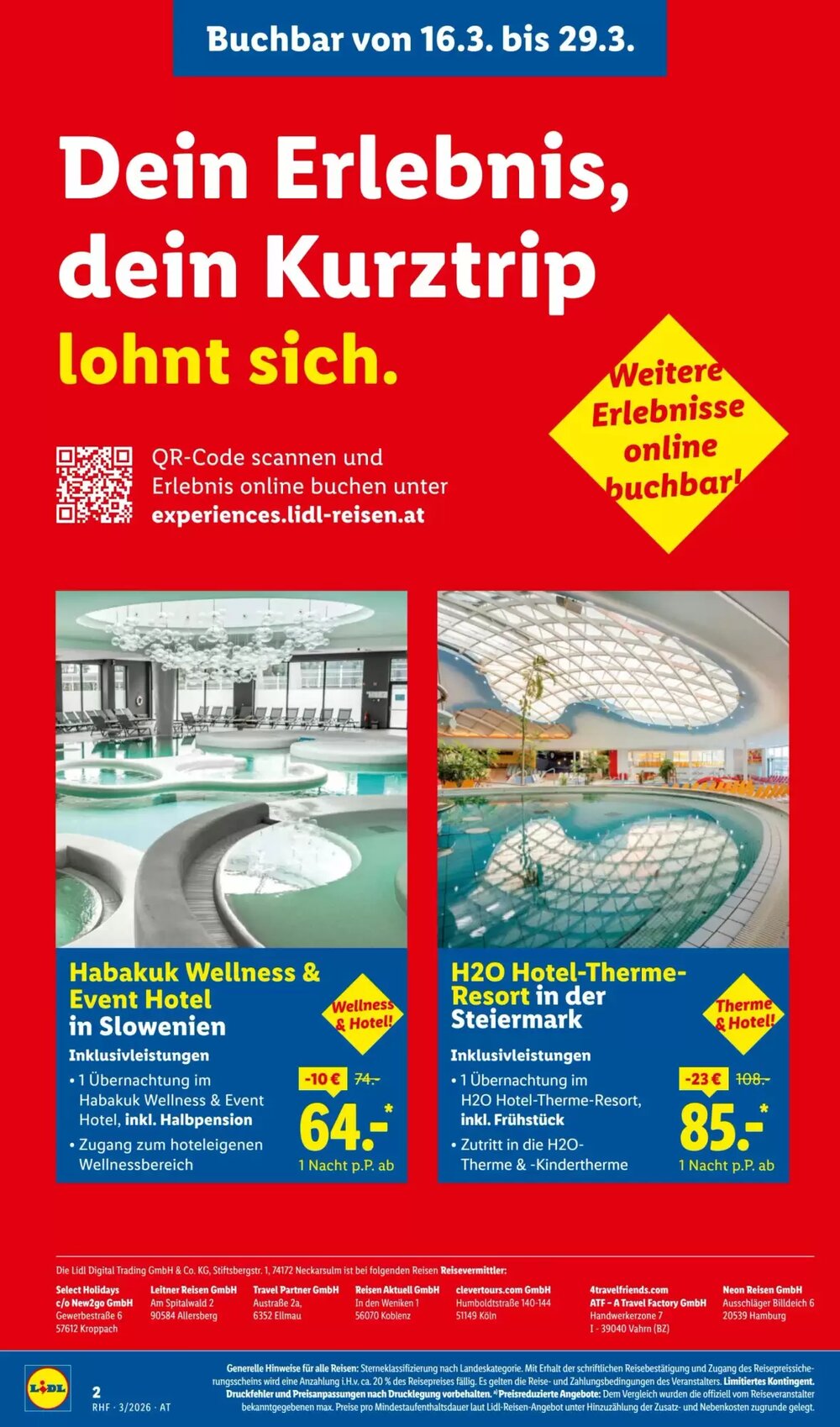 Lidl Reisen Flugblatt (ab 14.03.2026) - Angebote und Prospekt - Seite 2