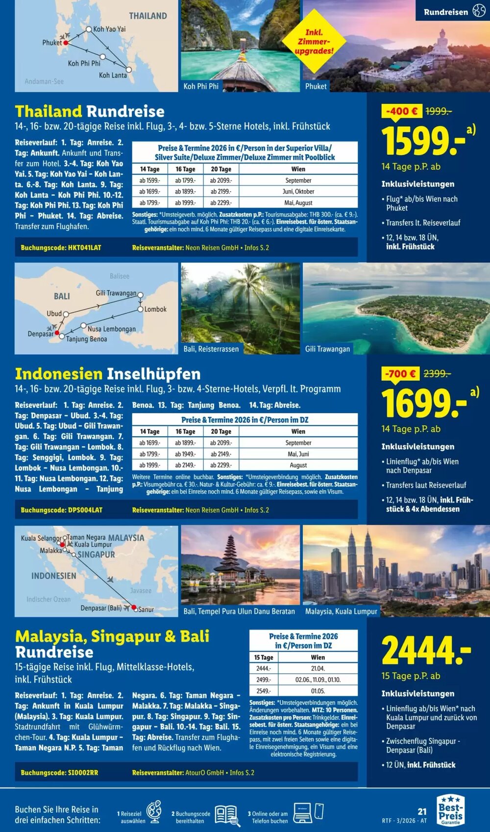 Lidl Reisen Flugblatt (ab 14.03.2026) - Angebote und Prospekt - Seite 21