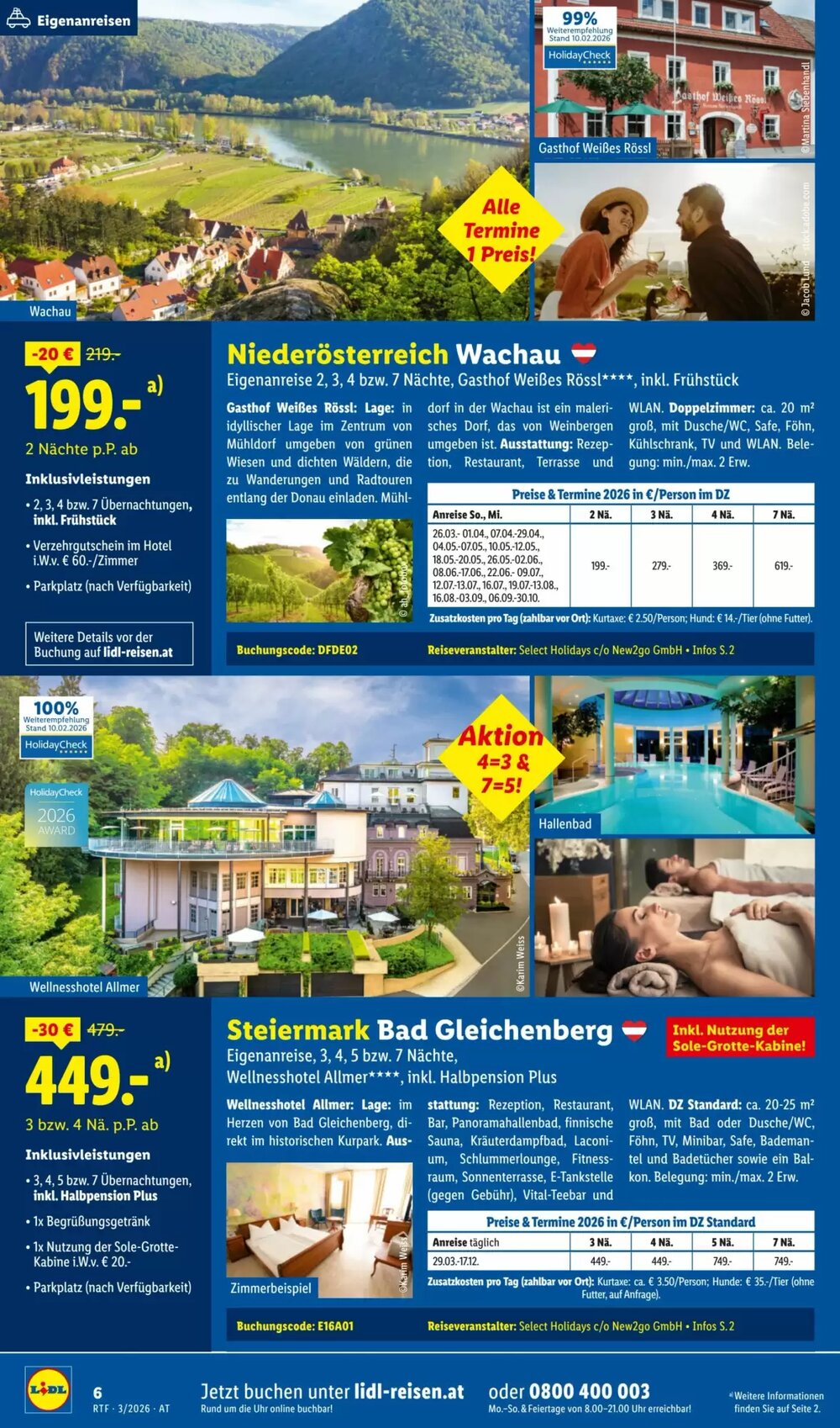 Lidl Reisen Flugblatt (ab 14.03.2026) - Angebote und Prospekt - Seite 6