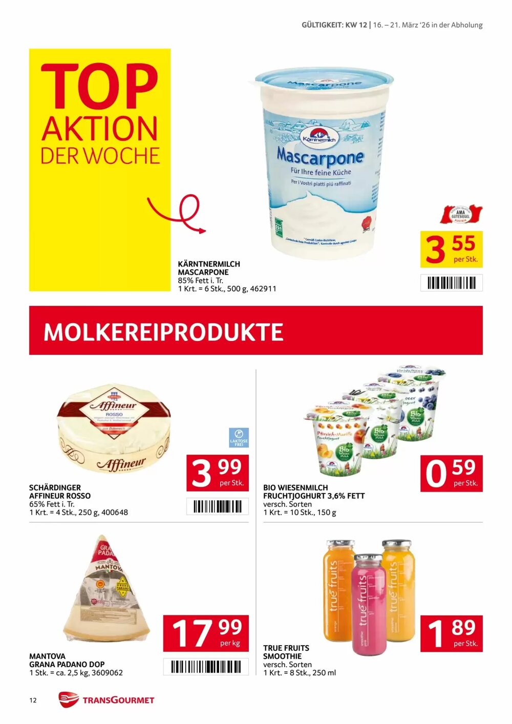 Transgourmet Flugblatt (ab 16.03.2026) - Angebote und Prospekt - Seite 12