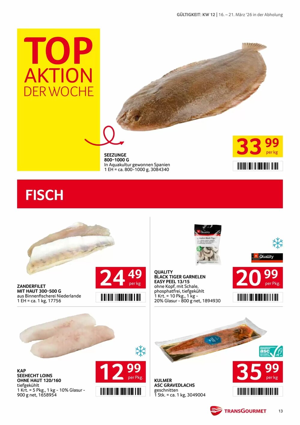 Transgourmet Flugblatt (ab 16.03.2026) - Angebote und Prospekt - Seite 13
