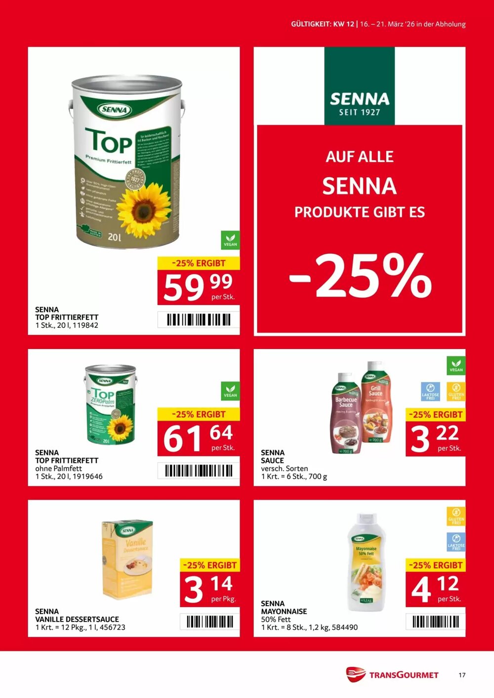 Transgourmet Flugblatt (ab 16.03.2026) - Angebote und Prospekt - Seite 17