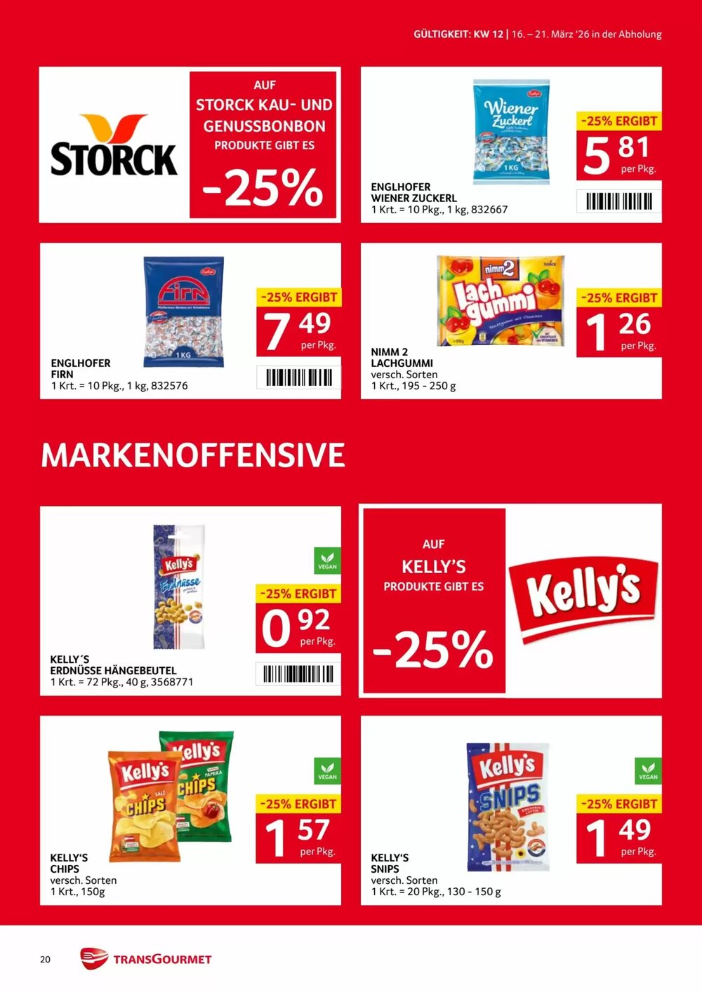 Transgourmet Flugblatt (ab 16.03.2026) - Angebote und Prospekt - Seite 20