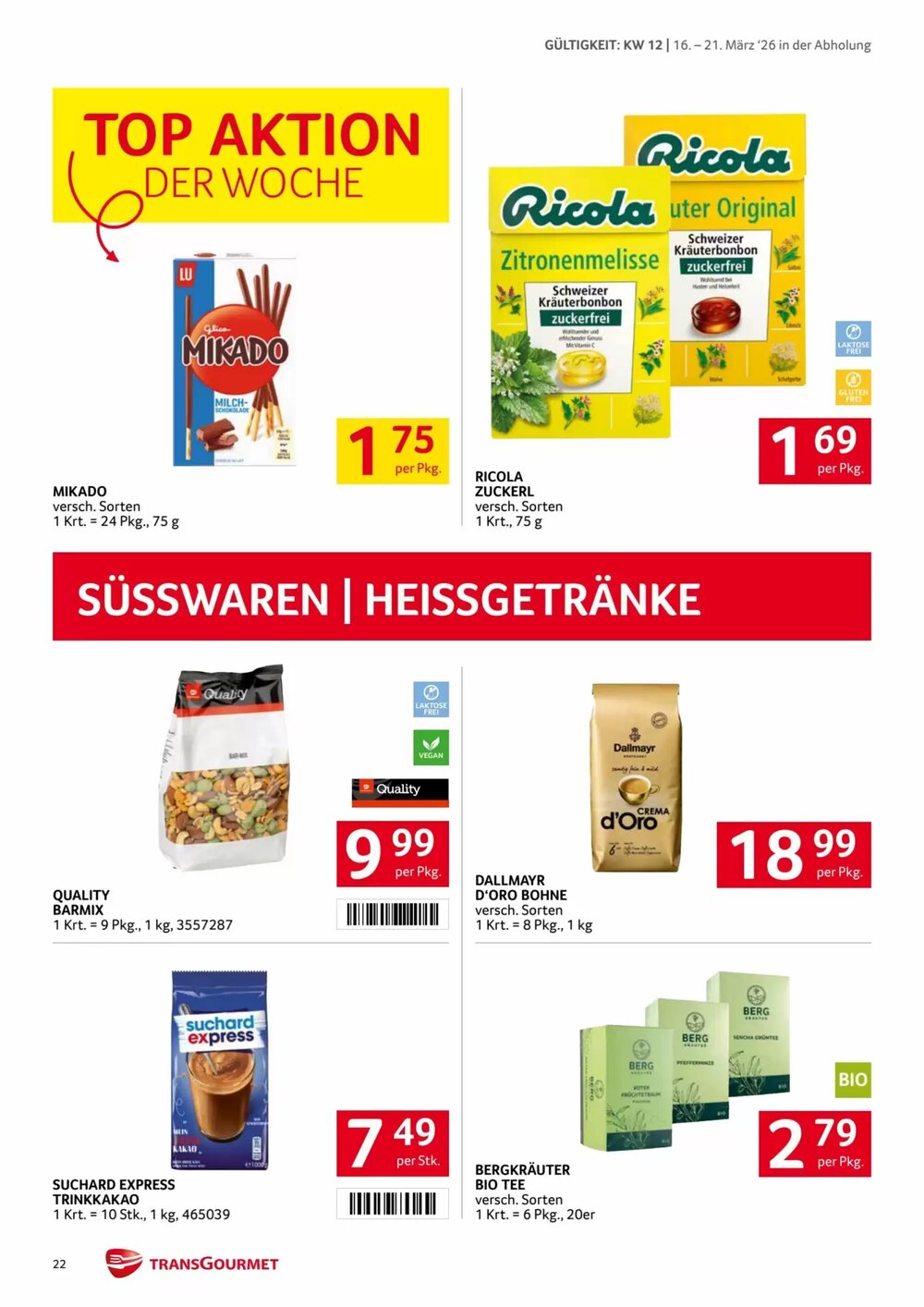 Transgourmet Flugblatt (ab 16.03.2026) - Angebote und Prospekt - Seite 22
