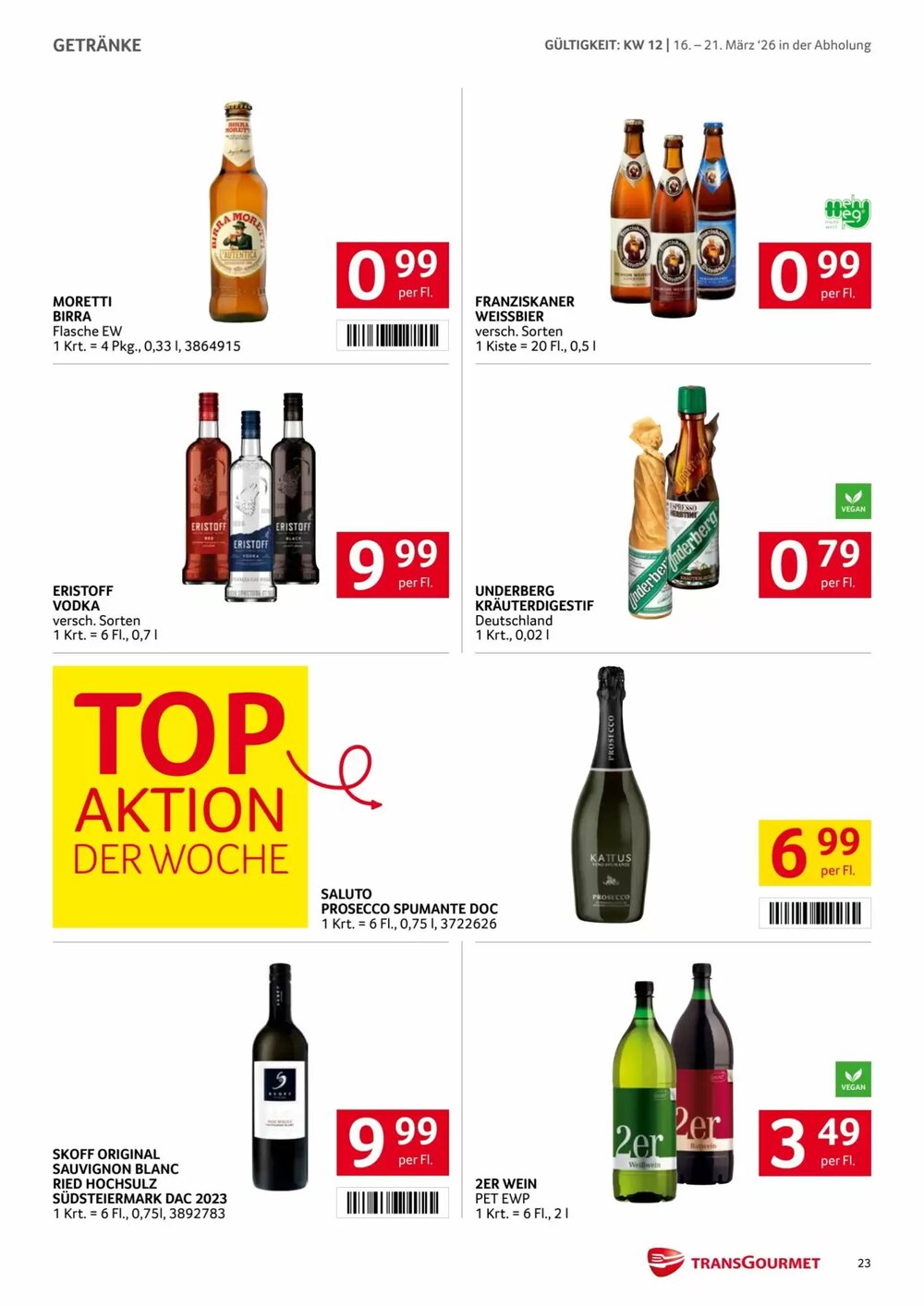 Transgourmet Flugblatt (ab 16.03.2026) - Angebote und Prospekt - Seite 23