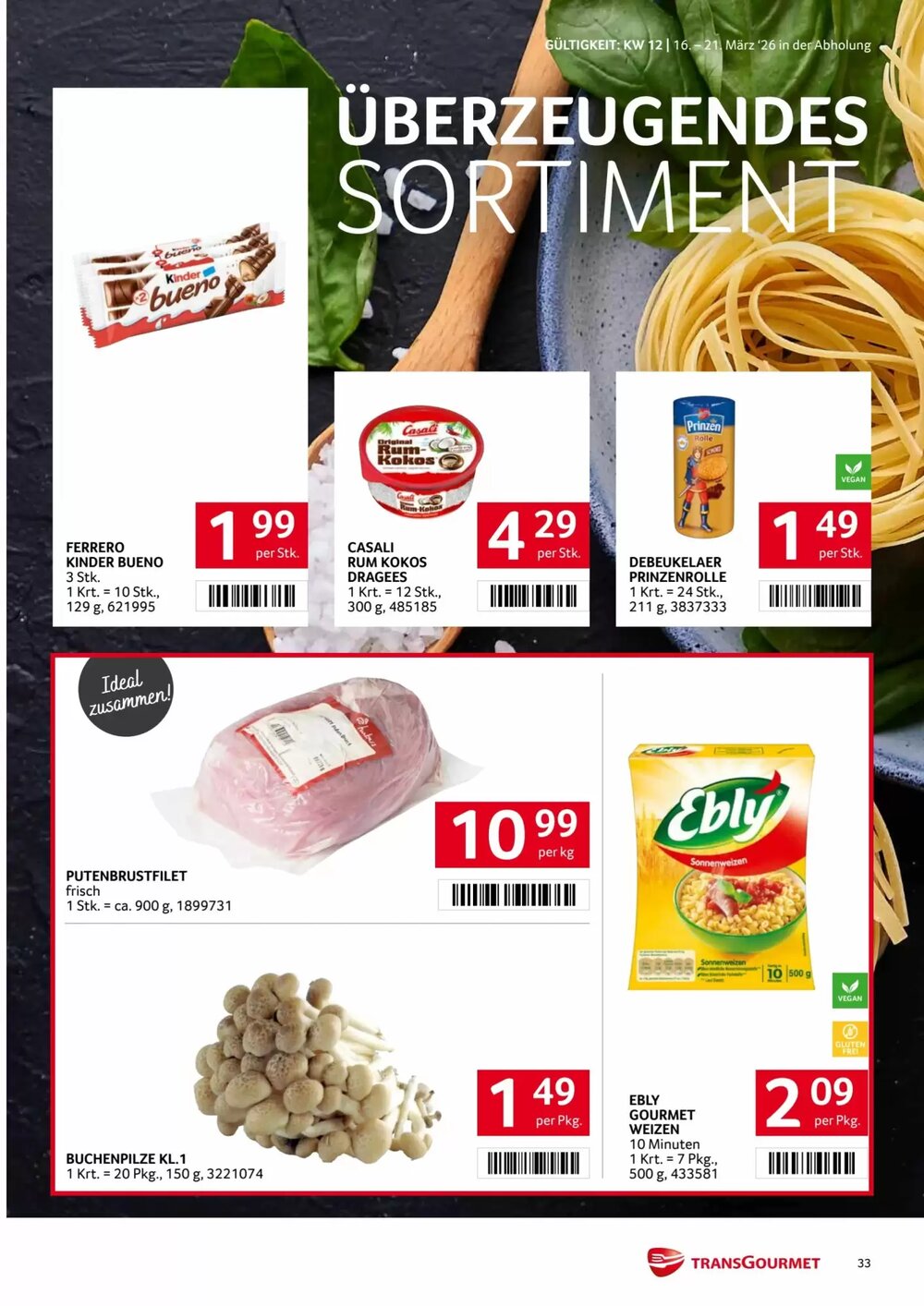 Transgourmet Flugblatt (ab 16.03.2026) - Angebote und Prospekt - Seite 33