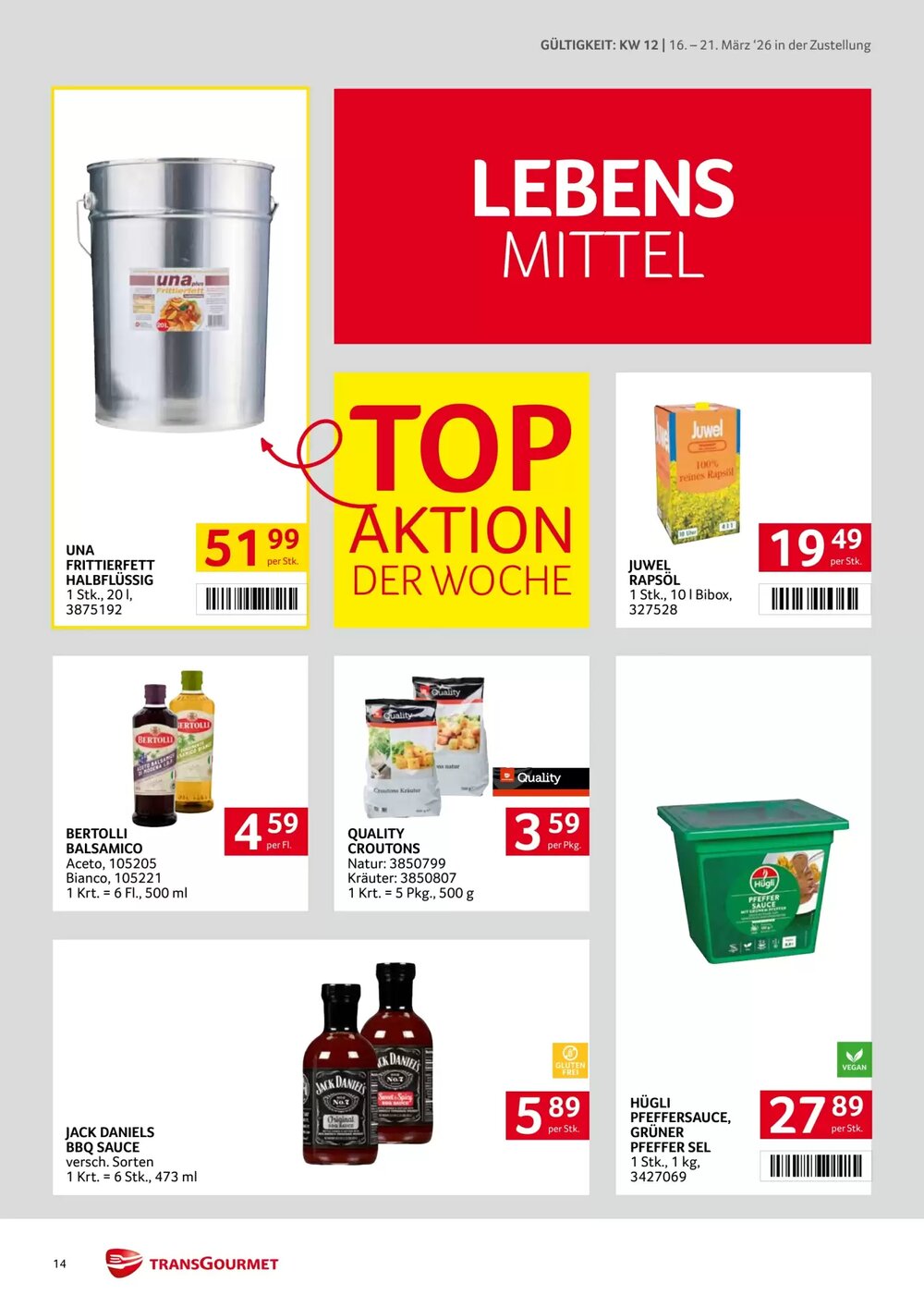 Transgourmet Flugblatt (ab 16.03.2026) - Angebote und Prospekt - Seite 14