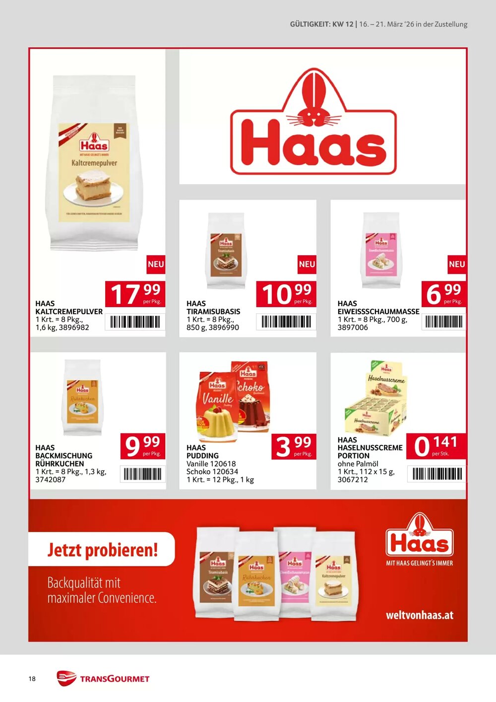 Transgourmet Flugblatt (ab 16.03.2026) - Angebote und Prospekt - Seite 18
