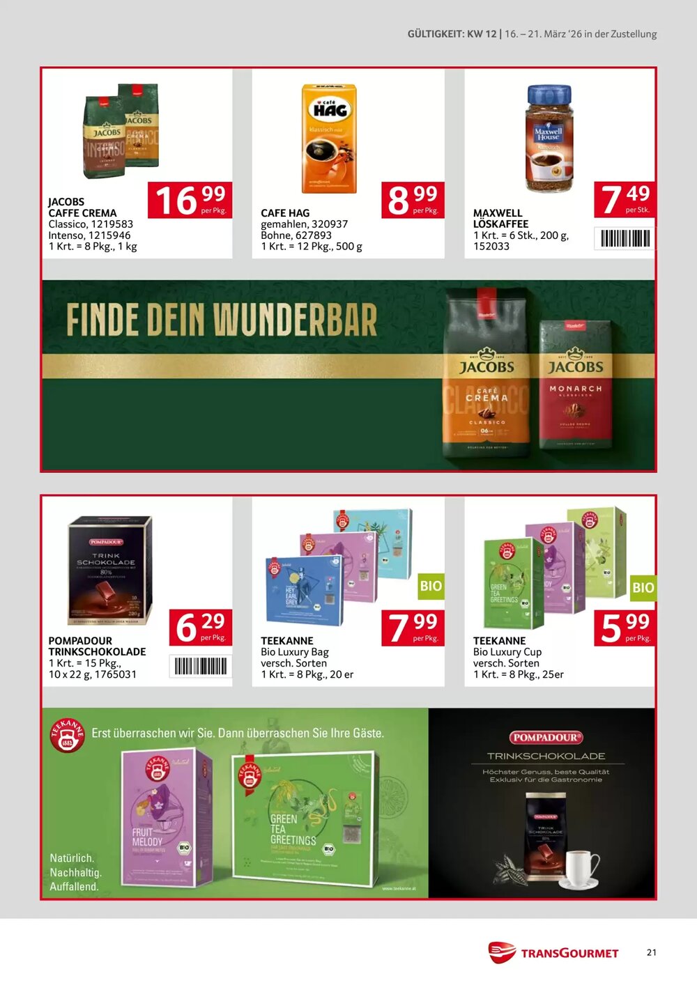 Transgourmet Flugblatt (ab 16.03.2026) - Angebote und Prospekt - Seite 21