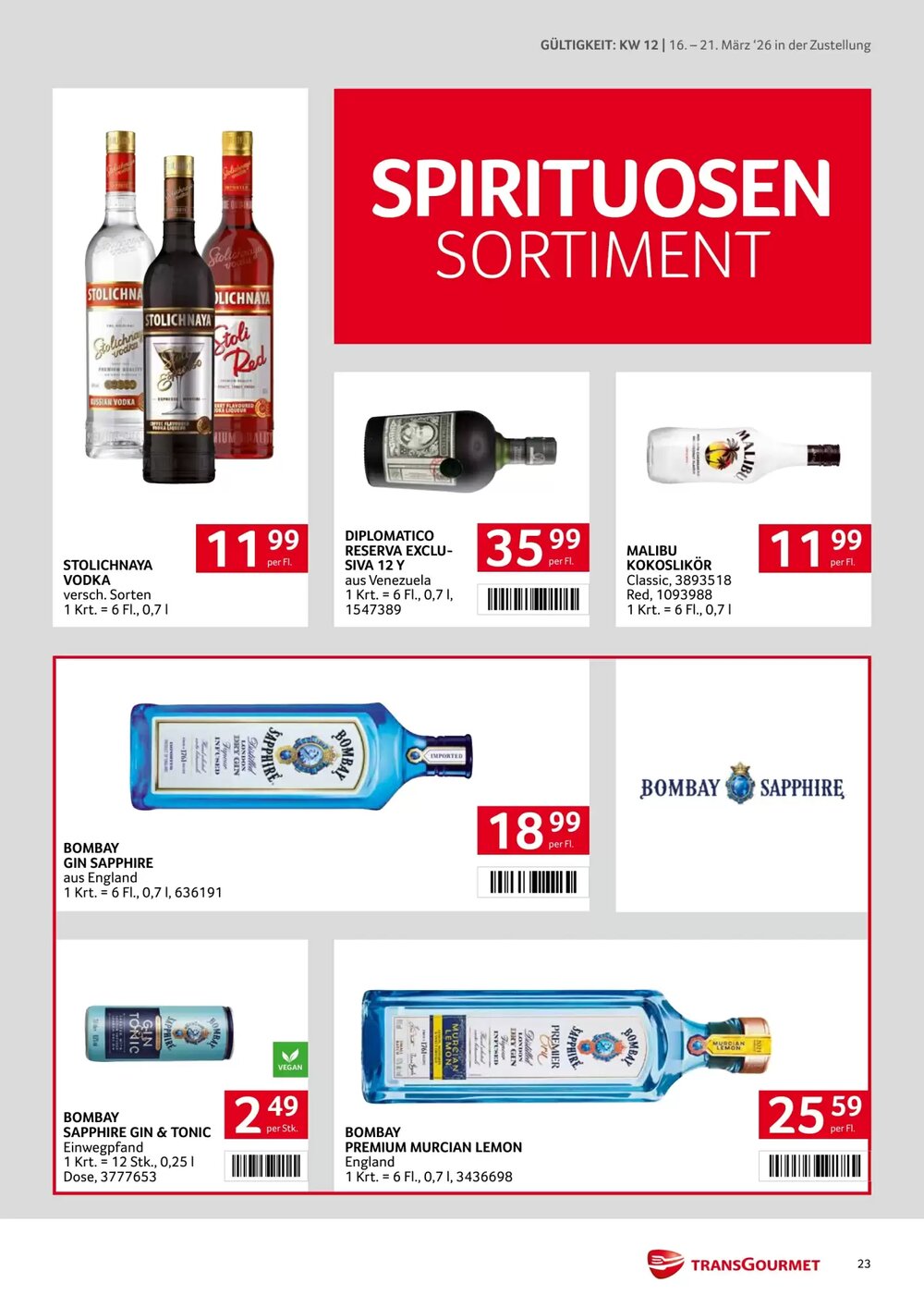 Transgourmet Flugblatt (ab 16.03.2026) - Angebote und Prospekt - Seite 23