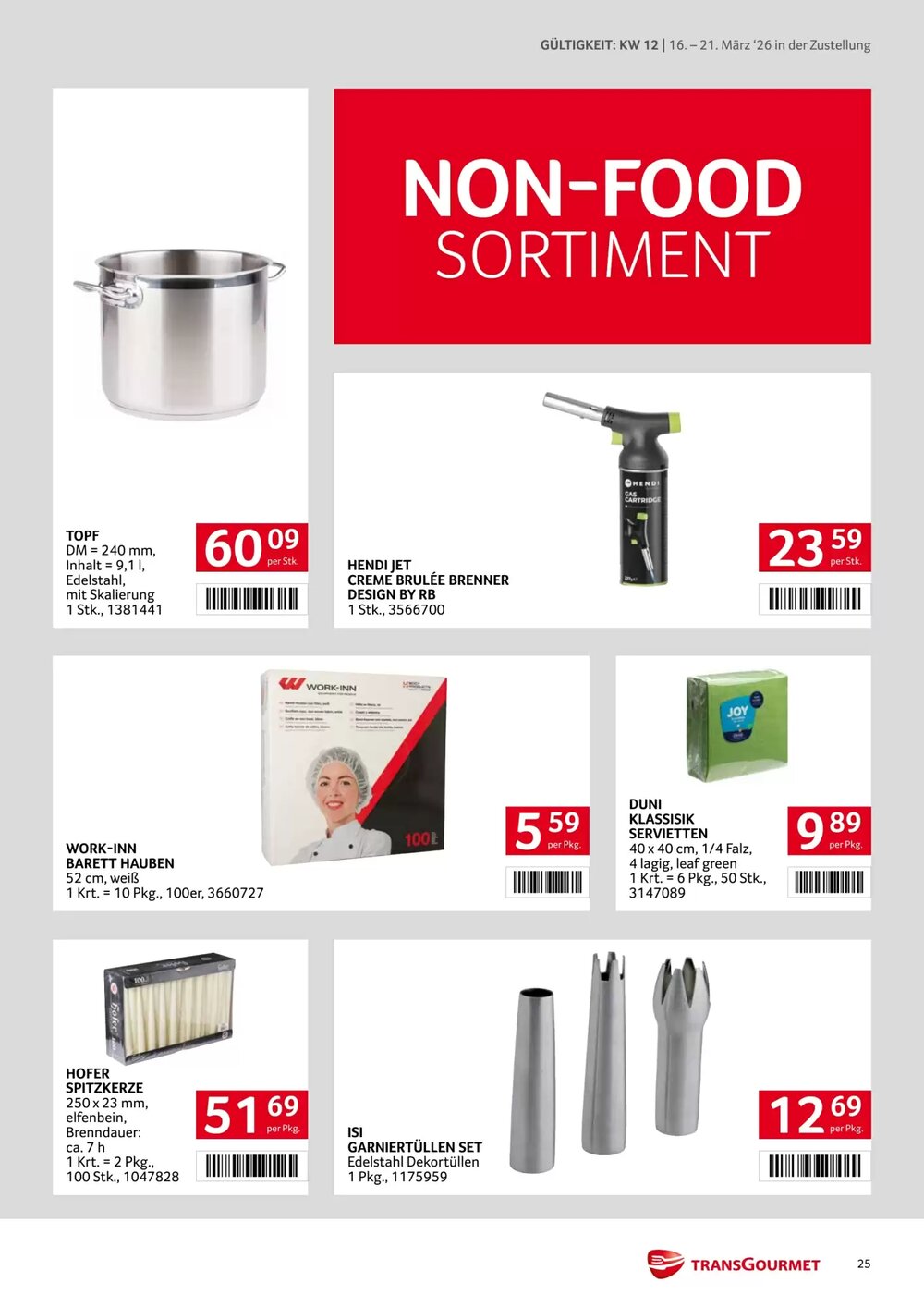 Transgourmet Flugblatt (ab 16.03.2026) - Angebote und Prospekt - Seite 25
