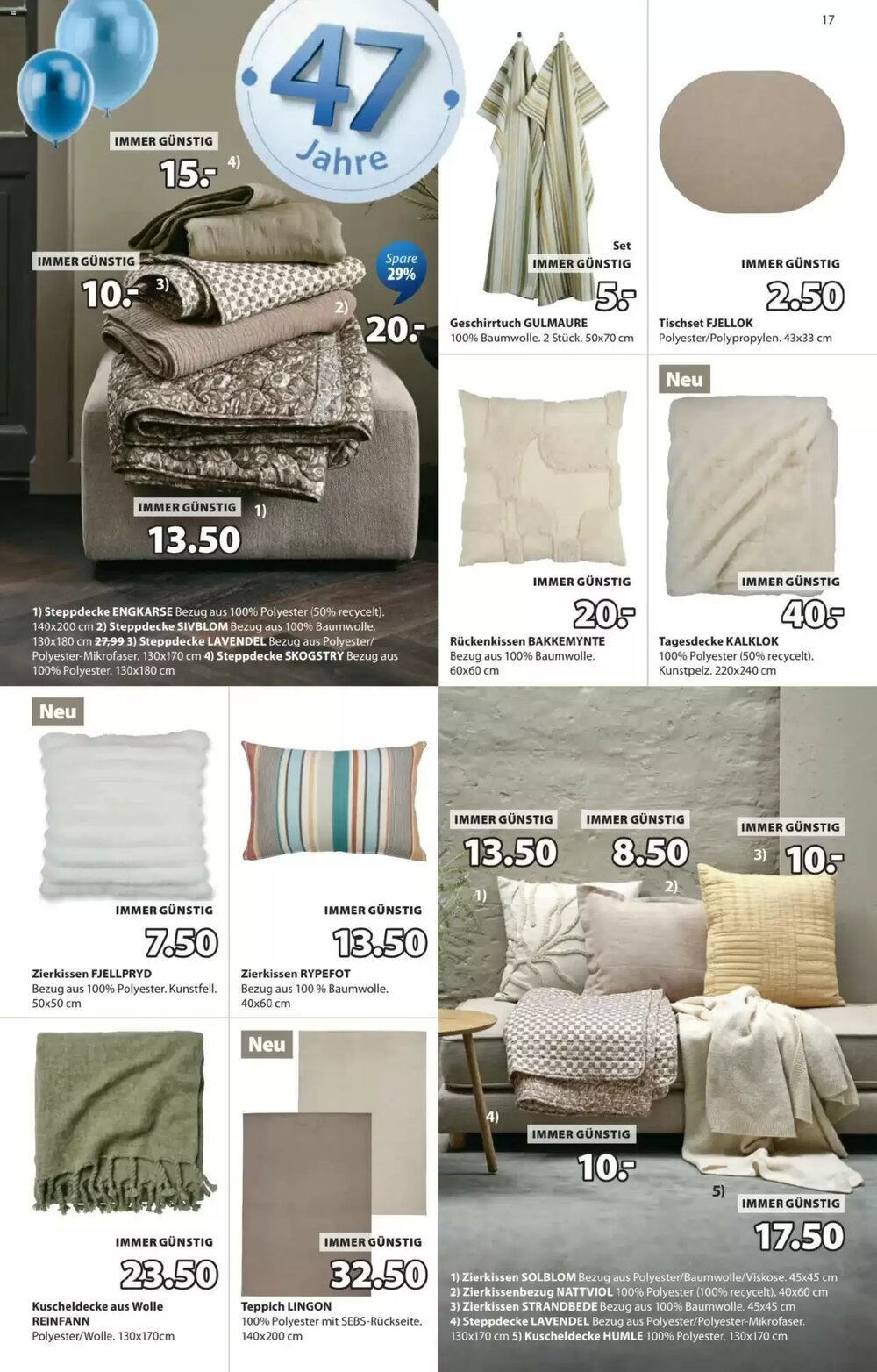 JYSK Flugblatt (ab 17.03.2026) - Angebote und Prospekt - Seite 17