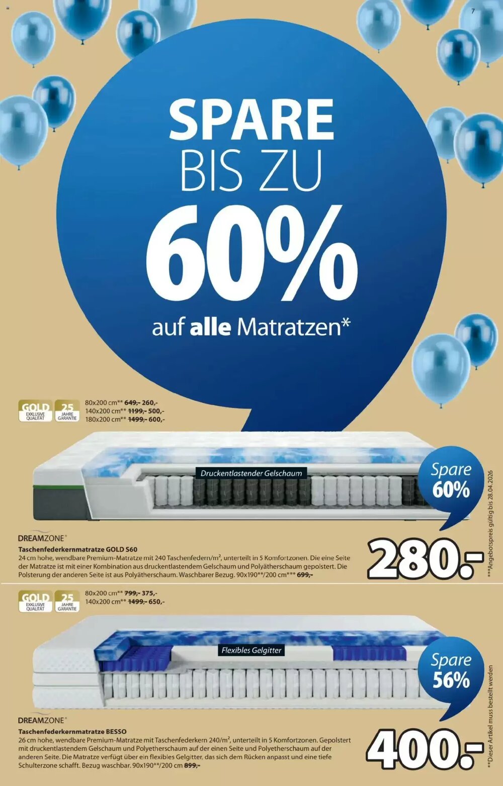 JYSK Flugblatt (ab 17.03.2026) - Angebote und Prospekt - Seite 7