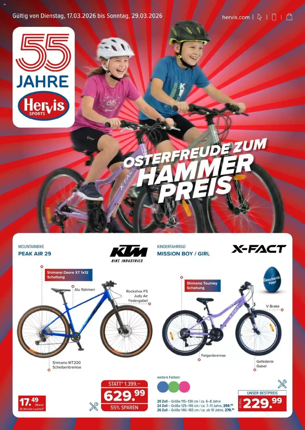 Hervis Flugblatt (ab 17.03.2026) - Angebote und Prospekt - Seite 1