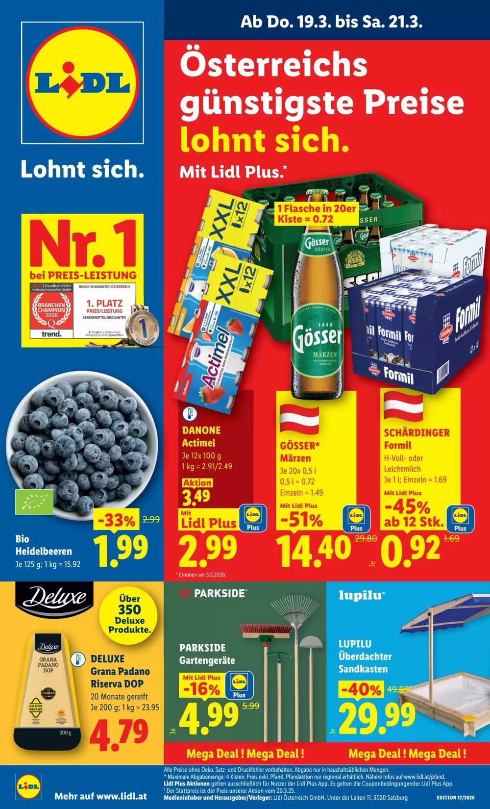 Lidl Flugblatt (ab 19.03.2026) - Angebote und Prospekt - Seite 1
