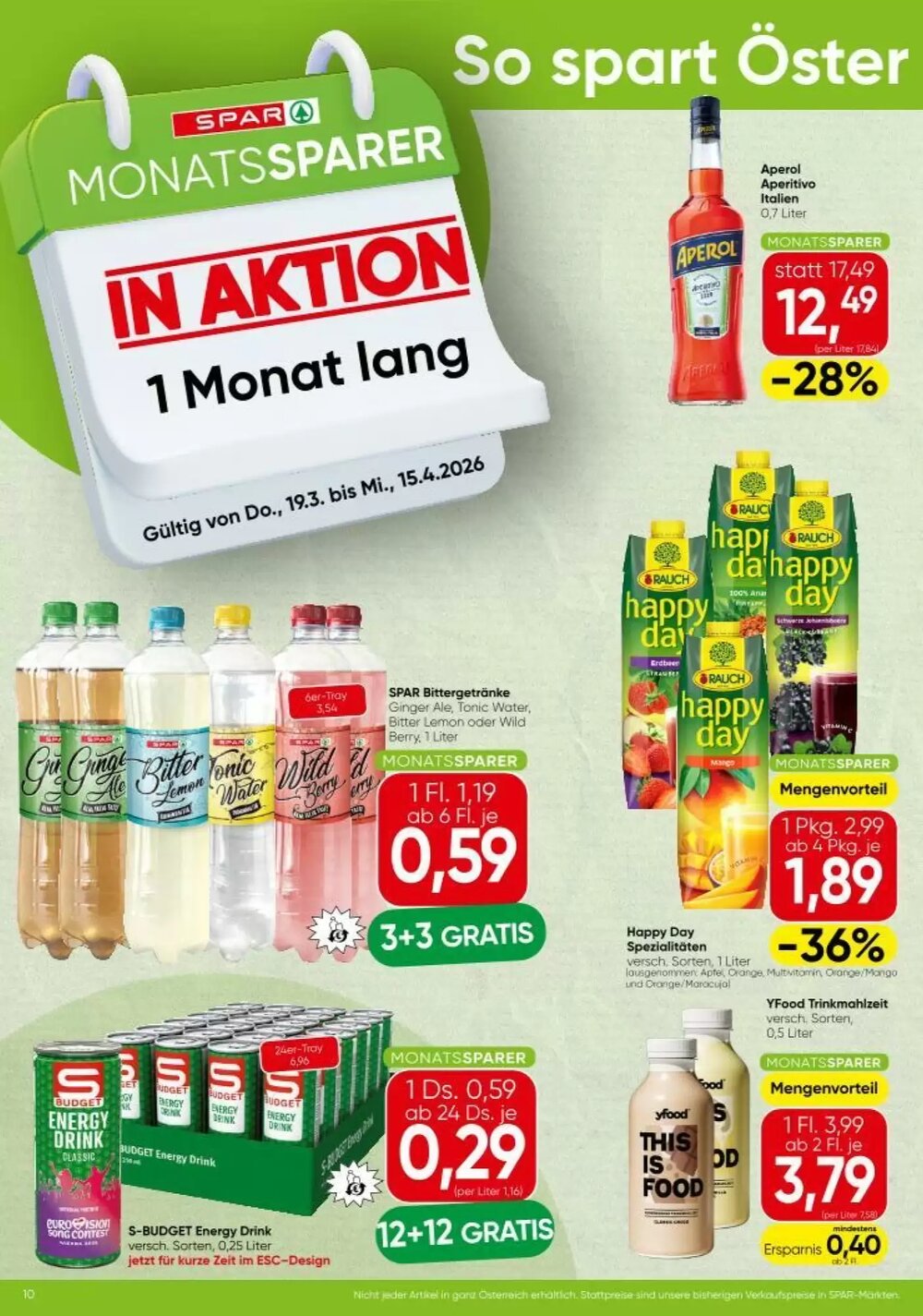 Spar Flugblatt (ab 19.03.2026) - Angebote und Prospekt - Seite 10