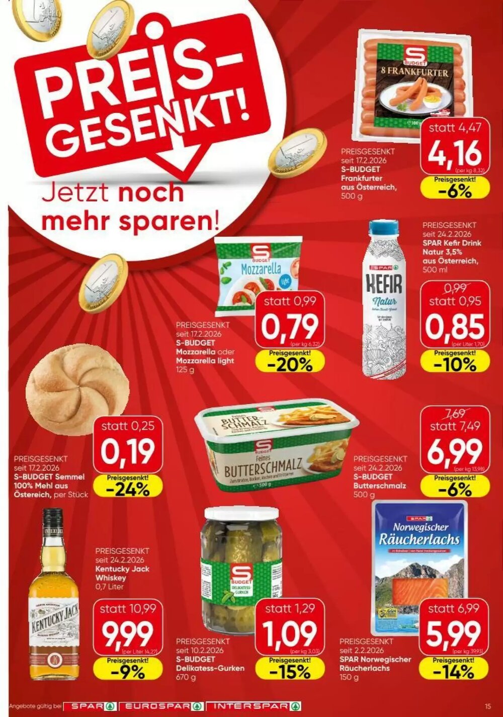 Spar Flugblatt (ab 19.03.2026) - Angebote und Prospekt - Seite 15