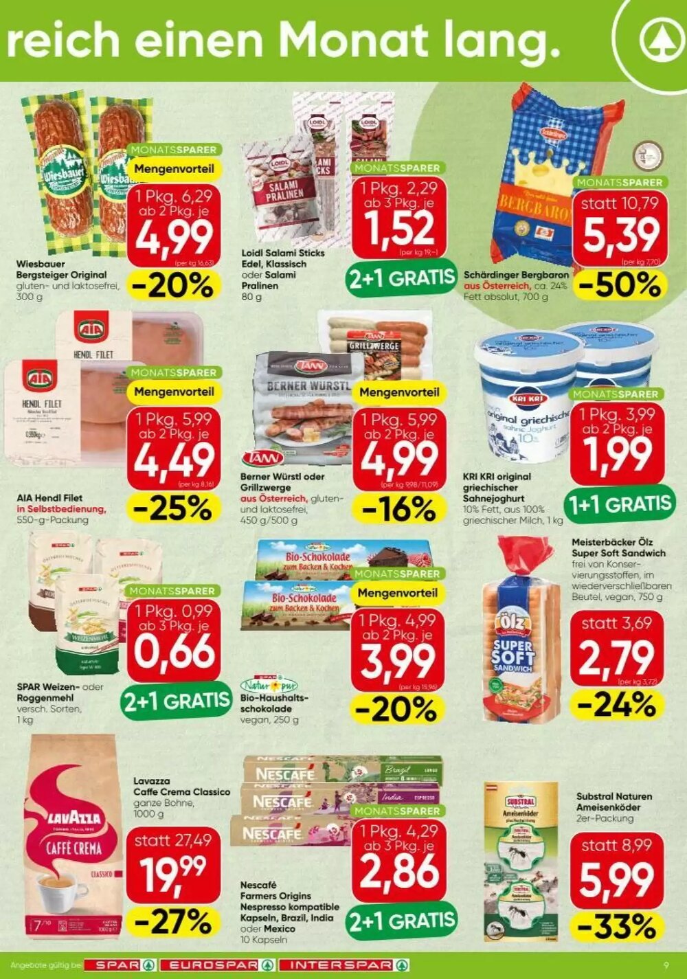Spar Flugblatt (ab 19.03.2026) - Angebote und Prospekt - Seite 9