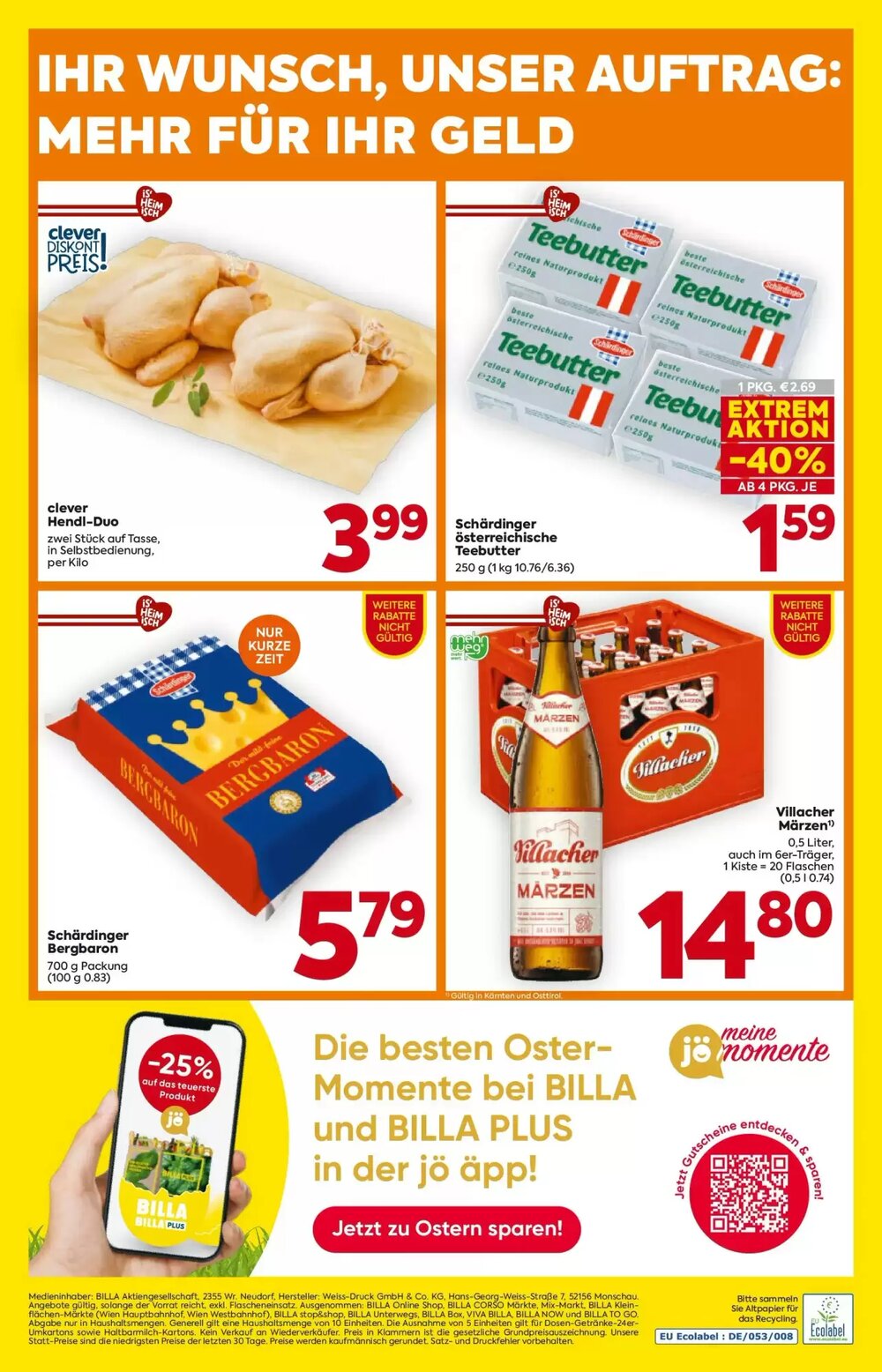 Billa Flugblatt (ab 19.03.2026) - Angebote und Prospekt - Seite 20