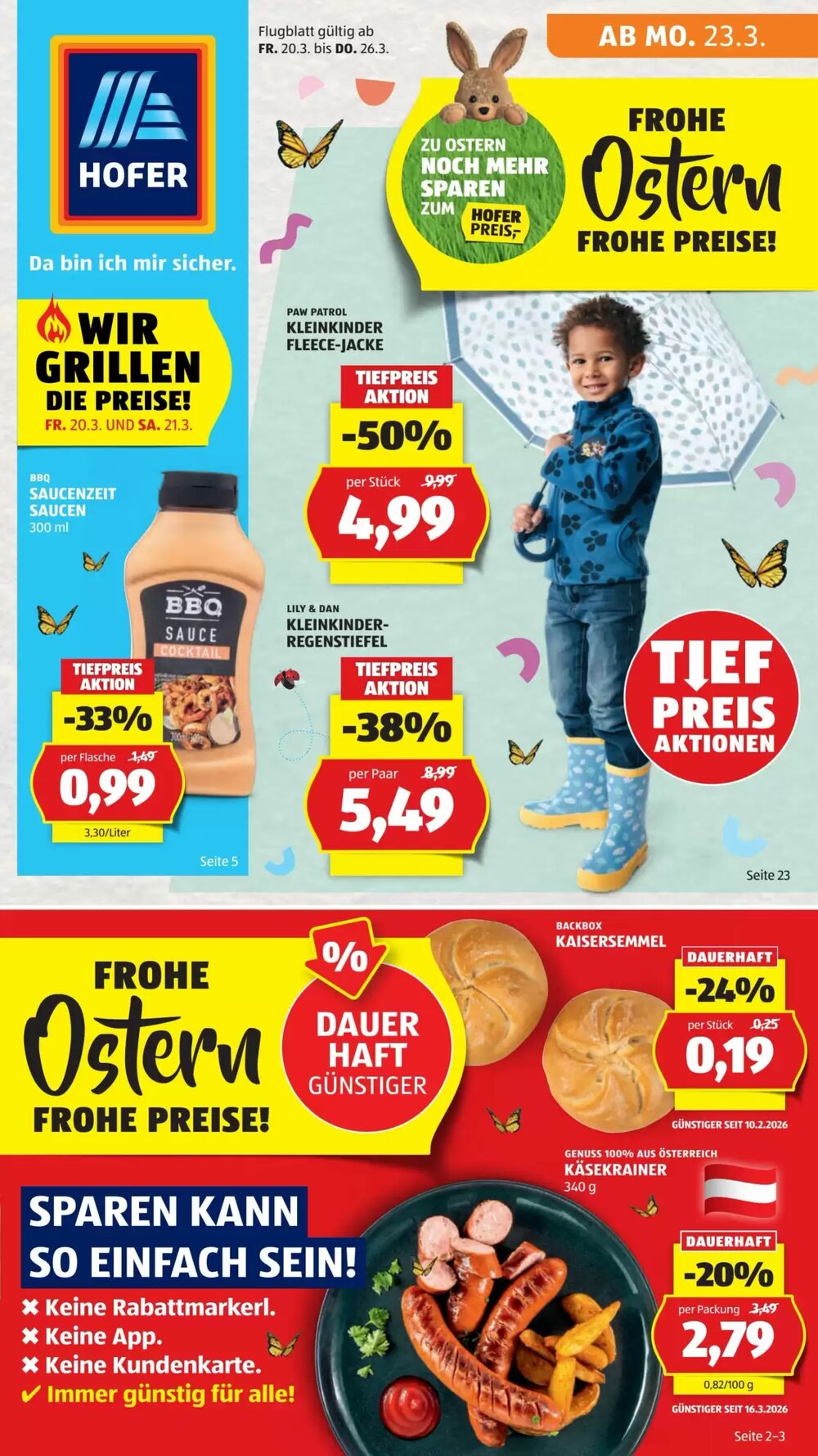 Hofer Flugblatt (ab 20.03.2026) - Angebote und Prospekt - Seite 1
