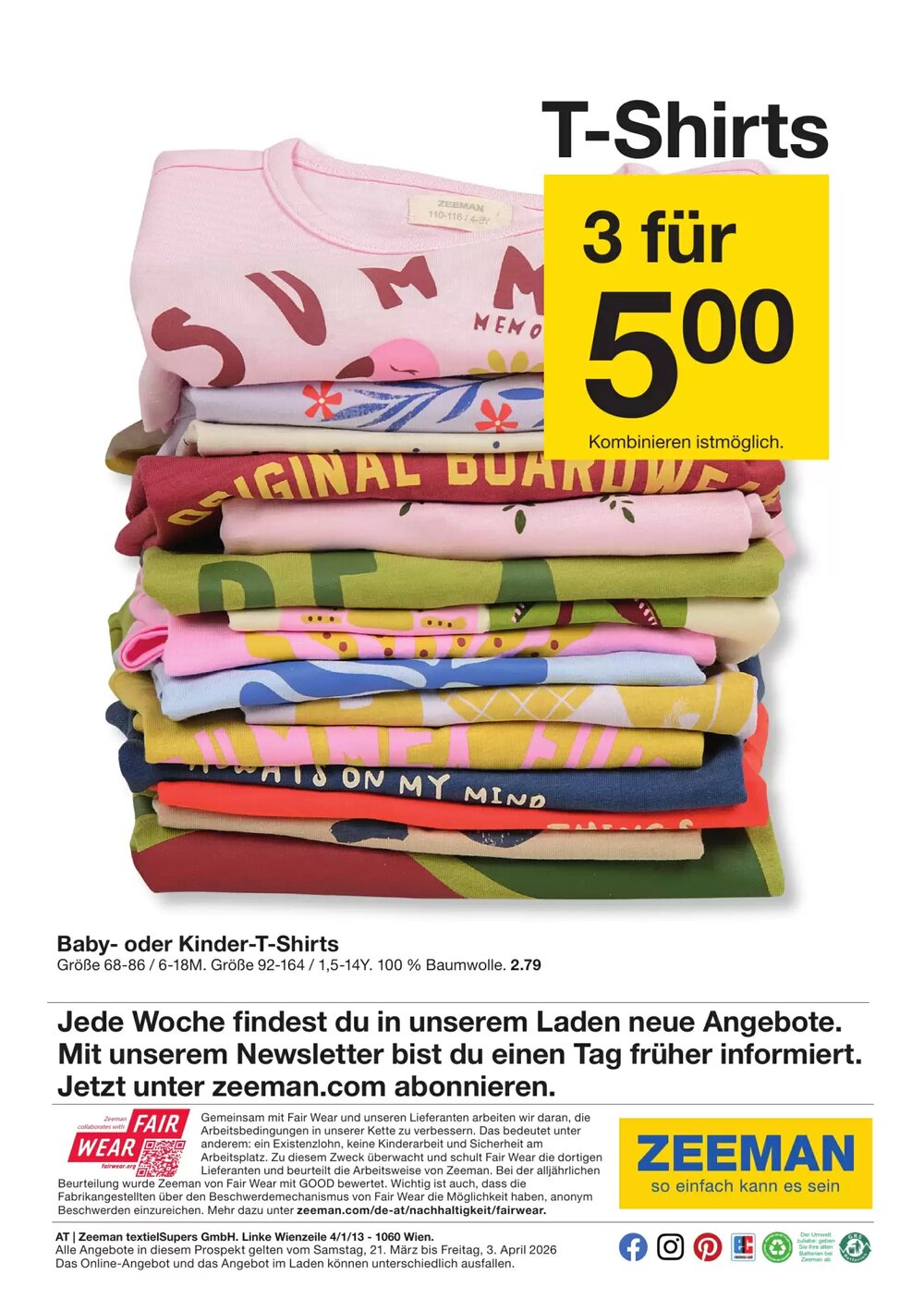 Zeeman Flugblatt (ab 21.03.2026) - Angebote und Prospekt - Seite 32