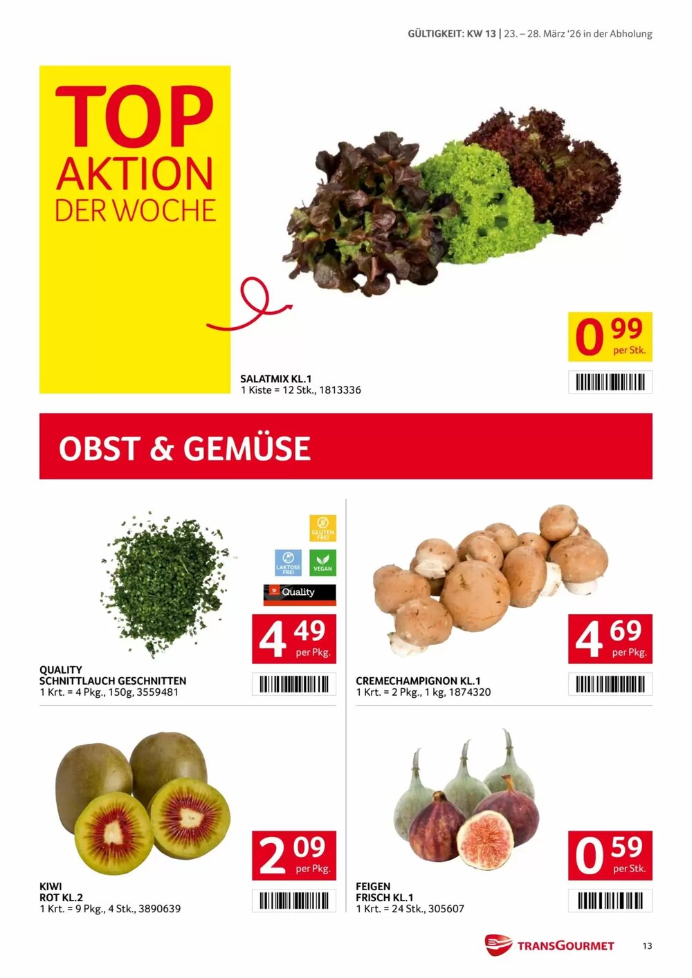 Transgourmet Flugblatt (ab 23.03.2026) - Angebote und Prospekt - Seite 13