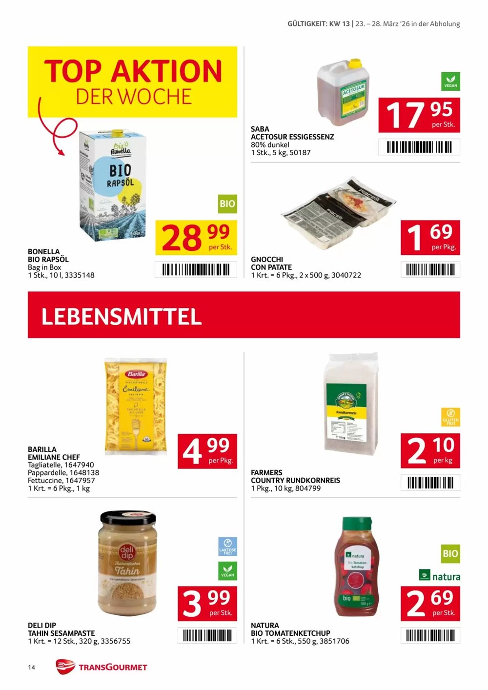 Transgourmet Flugblatt (ab 23.03.2026) - Angebote und Prospekt - Seite 14