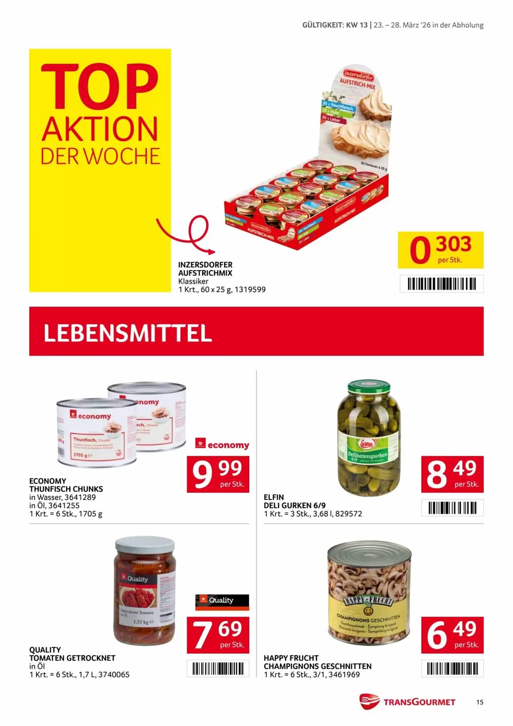 Transgourmet Flugblatt (ab 23.03.2026) - Angebote und Prospekt - Seite 15