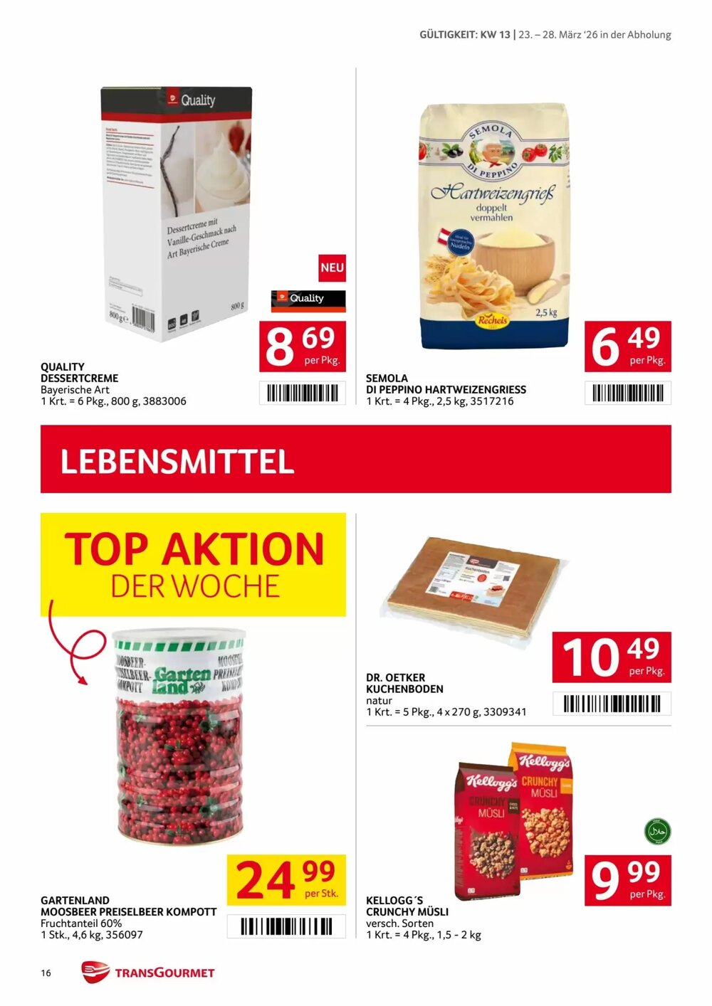Transgourmet Flugblatt (ab 23.03.2026) - Angebote und Prospekt - Seite 16