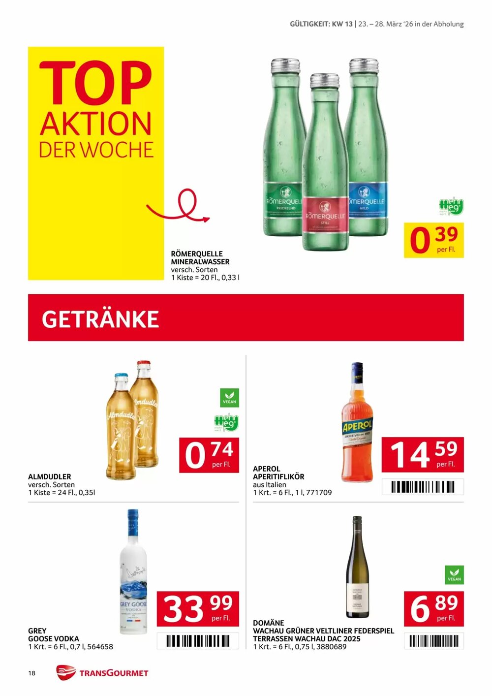 Transgourmet Flugblatt (ab 23.03.2026) - Angebote und Prospekt - Seite 18