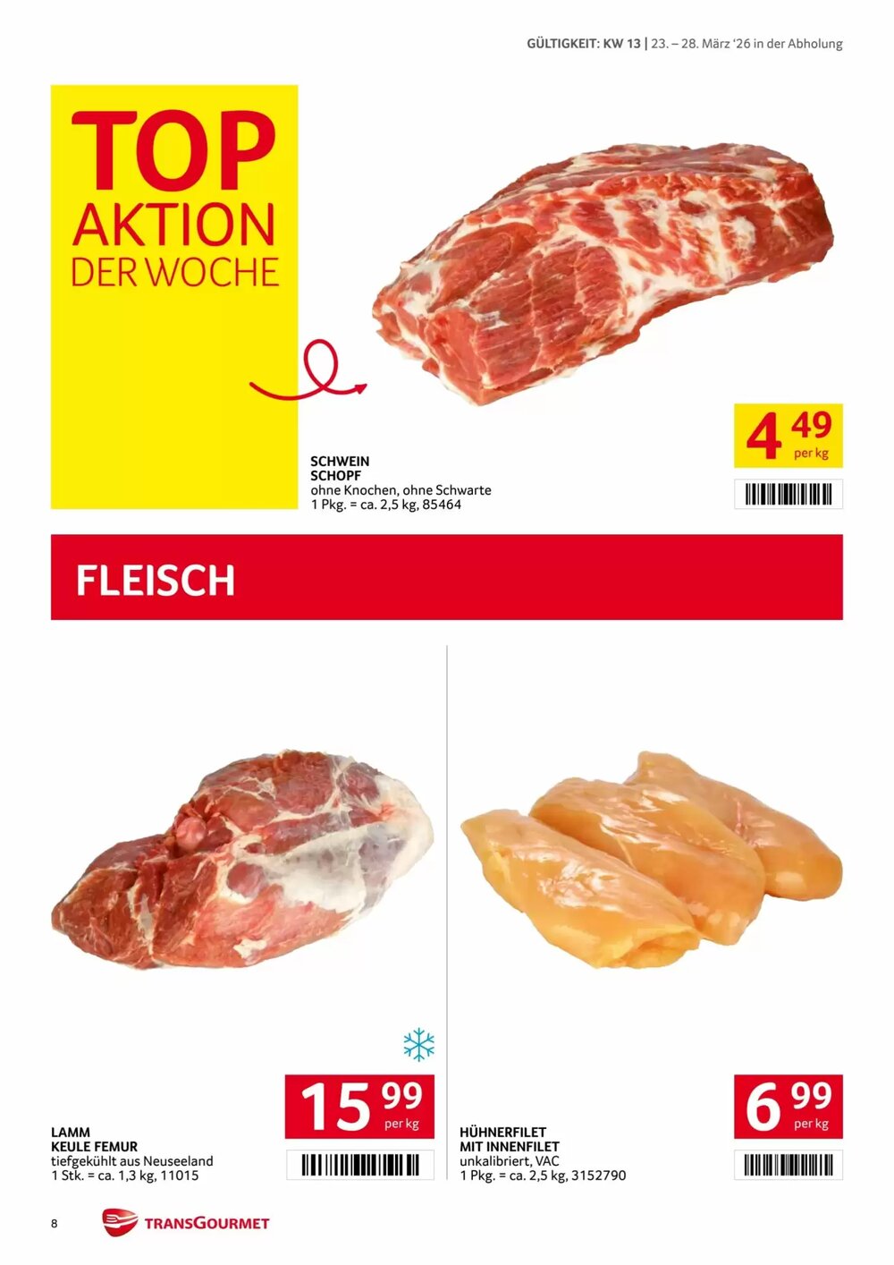 Transgourmet Flugblatt (ab 23.03.2026) - Angebote und Prospekt - Seite 8