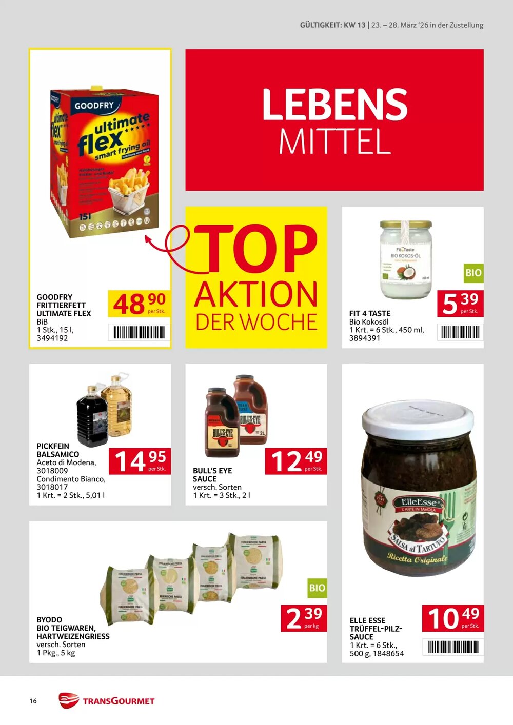 Transgourmet Flugblatt (ab 23.03.2026) - Angebote und Prospekt - Seite 16