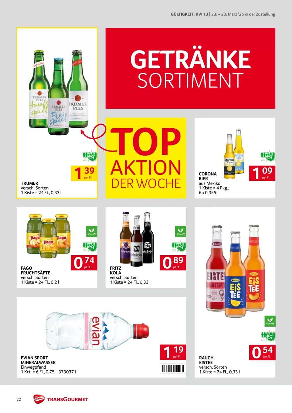 Transgourmet Flugblatt (ab 23.03.2026) - Angebote und Prospekt - Seite 22