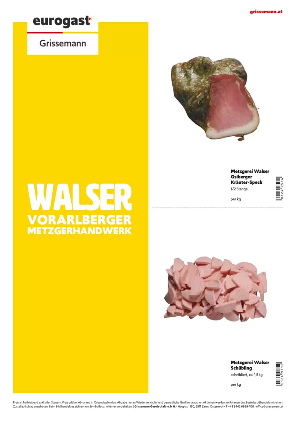 Eurogast Grissemann Flugblatt (ab 23.03.2026) - Angebote und Prospekt - Seite 1