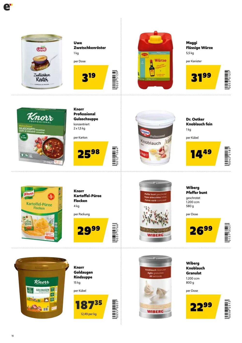 Eurogast Grissemann Flugblatt (ab 23.03.2026) - Angebote und Prospekt - Seite 16