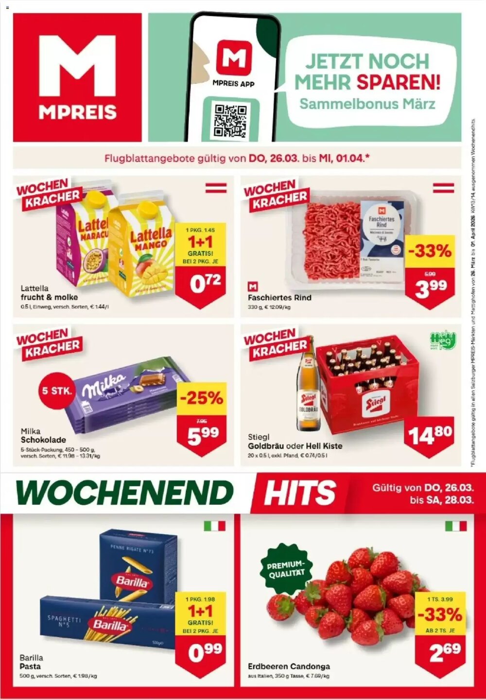 MPreis Flugblatt (ab 26.03.2026) - Angebote und Prospekt - Seite 1