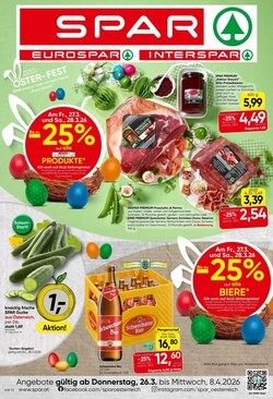 Spar Flugblatt (ab 26.03.2026) - Angebote und Prospekt