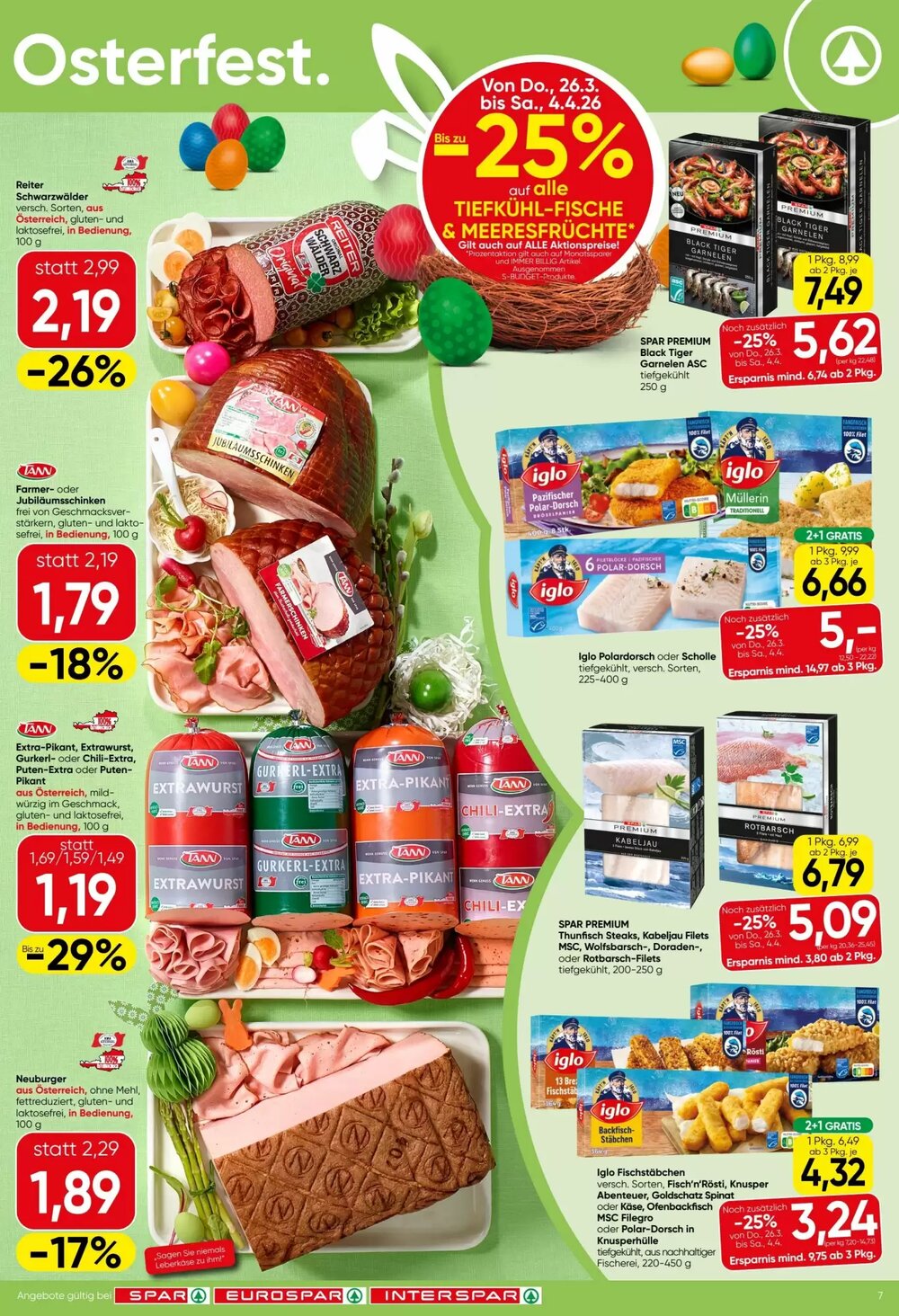 Spar Flugblatt (ab 26.03.2026) - Angebote und Prospekt - Seite 7